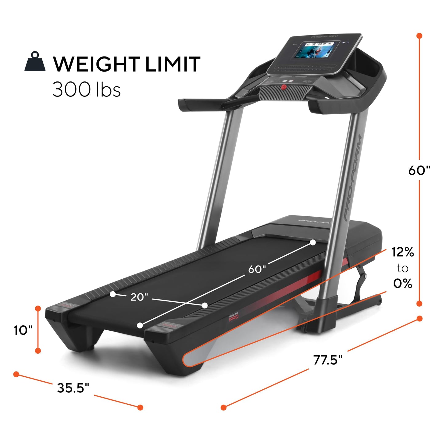 ProForm Pro 2000 Smart Treadmill with 10” HD Touchscreen Display and 30-Day iFIT Pro Membership